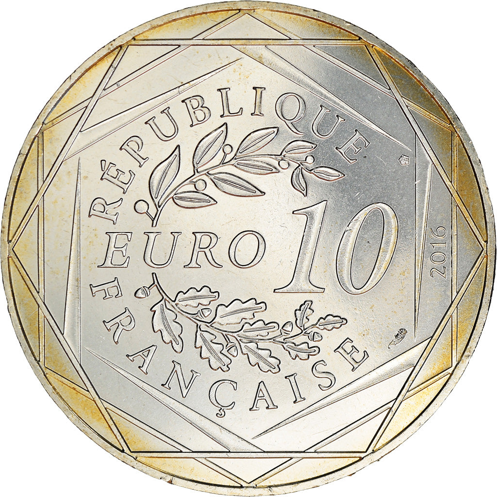 France, 10 Euro, Petit prince navigue, 2016, Paris, MS(65-70), Silver
