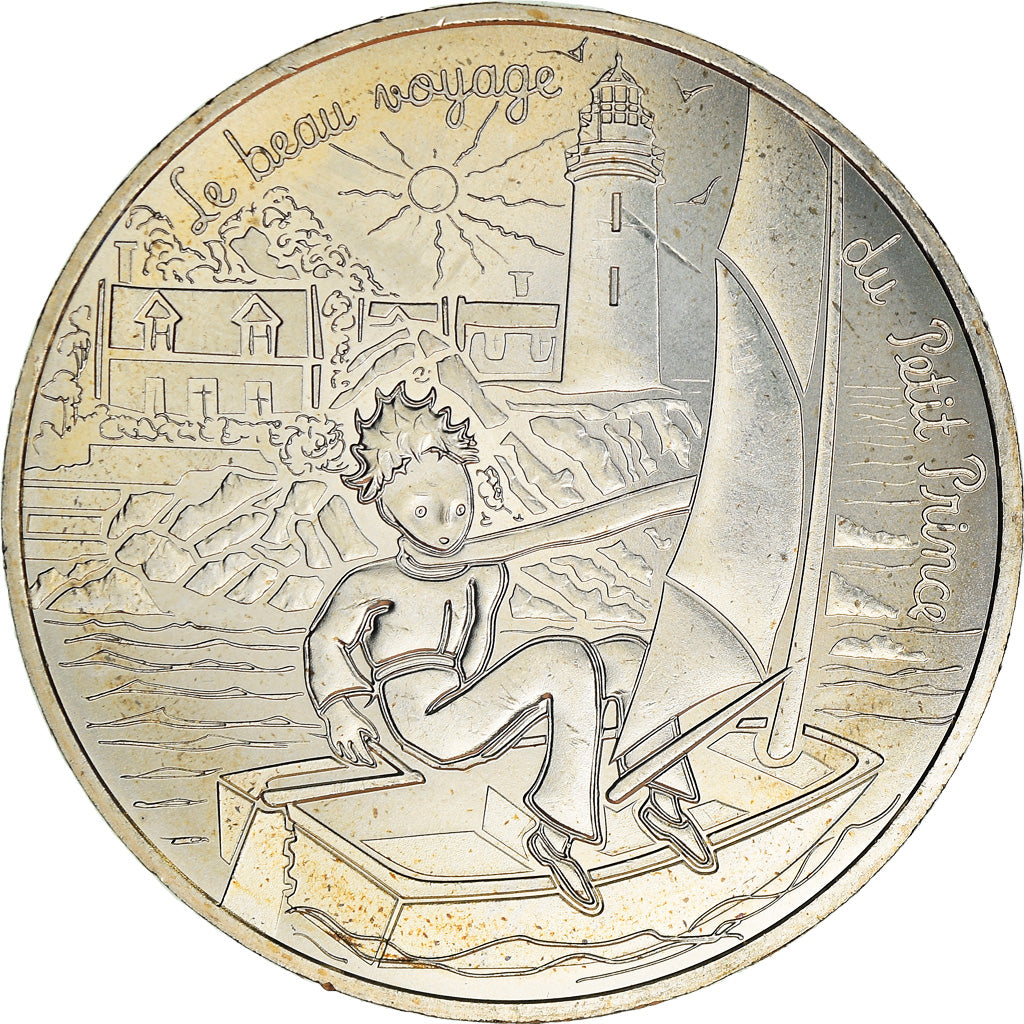 Francia, 10 Euro, Petit prince fait de la voile, 2016, Paris, FDC, Plata