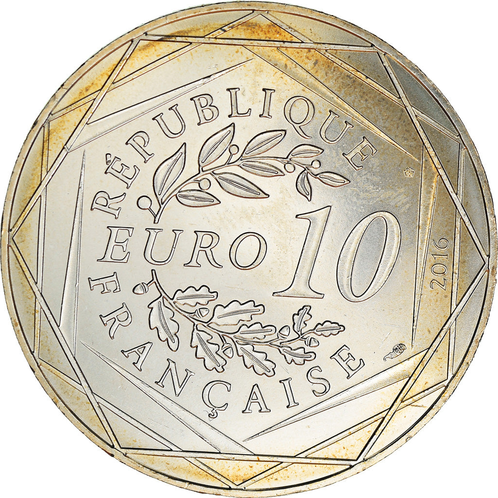 Francia, 10 Euro, Petit prince fait de la voile, 2016, Paris, FDC, Plata
