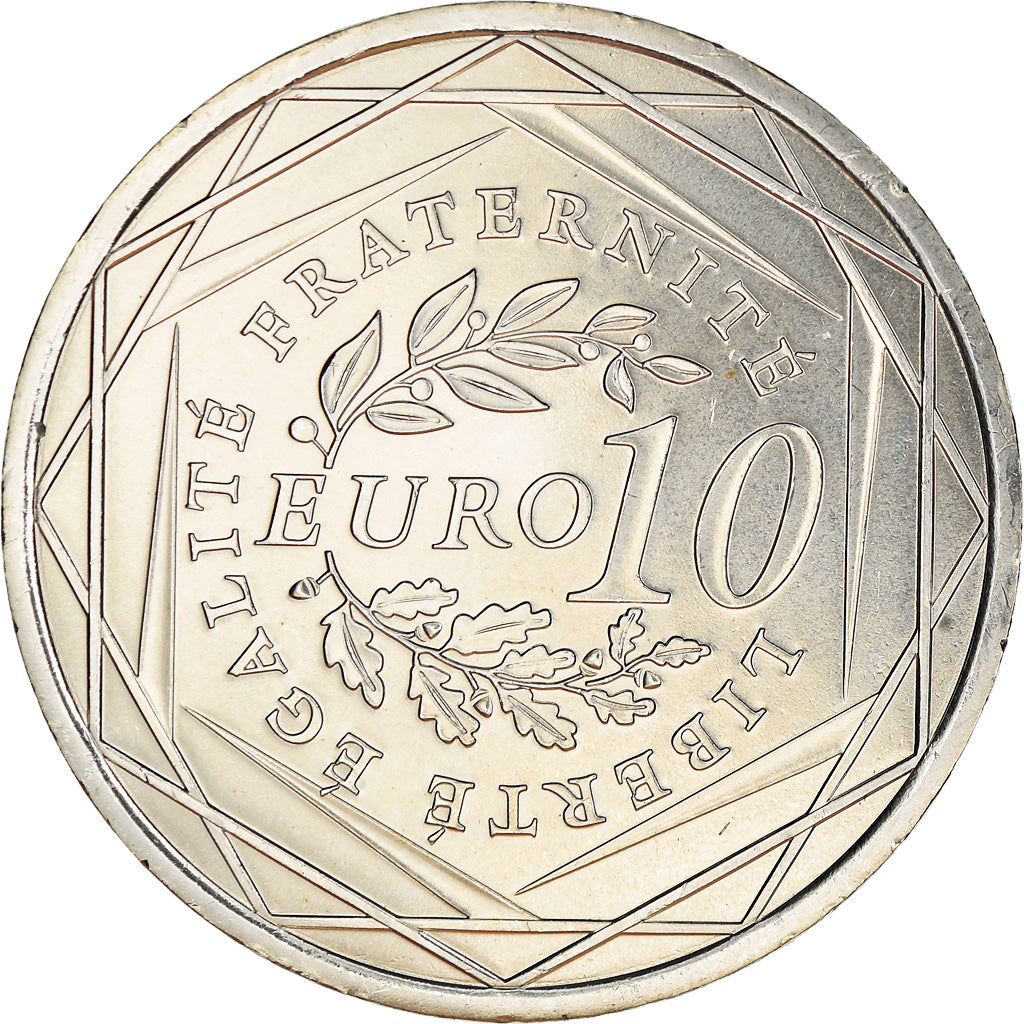 Francia, 10 Euro, Semeuse, 2009, BU, FDC, Plata, Gadoury:EU337, KM:1580