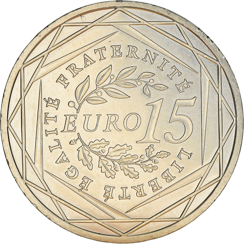 France, 15 Euro, Semeuse, 2008, Paris, MS(64), Silver, Gadoury:EU288, KM:1535
