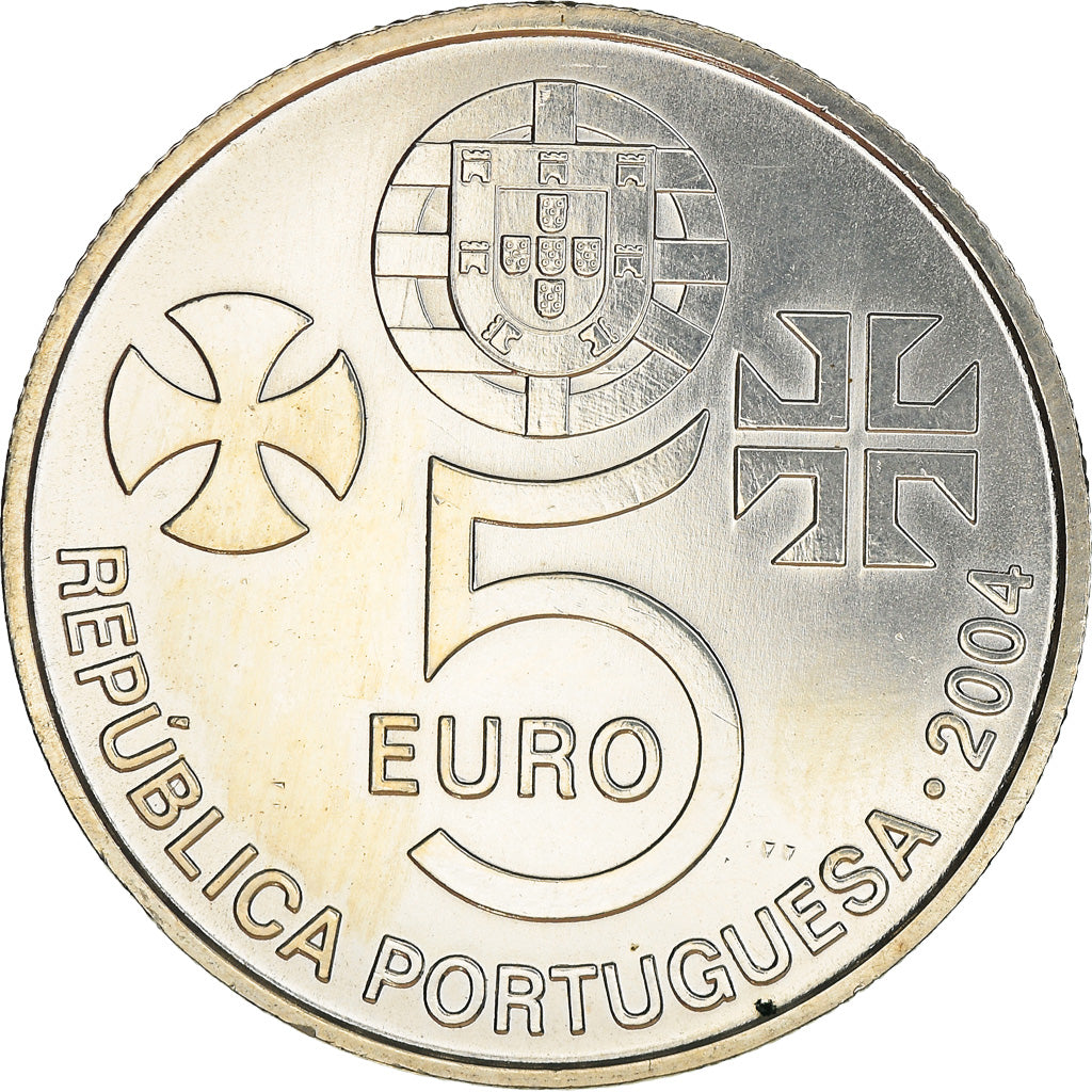 Portugal, 5 Euro, 2004, Lisbon, UNZ+, Silber, KM:754