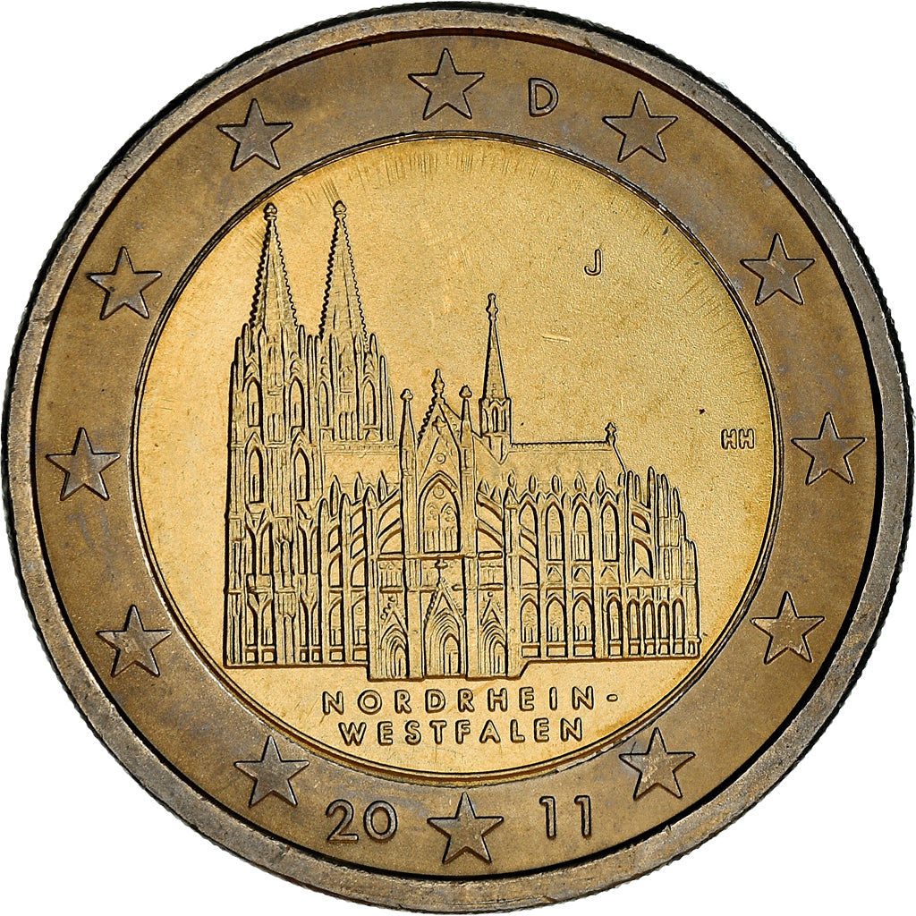 Federale Duitse Republiek, 2 Euro, 2011, Hambourg, UNC-, Bi-Metallic, KM:293