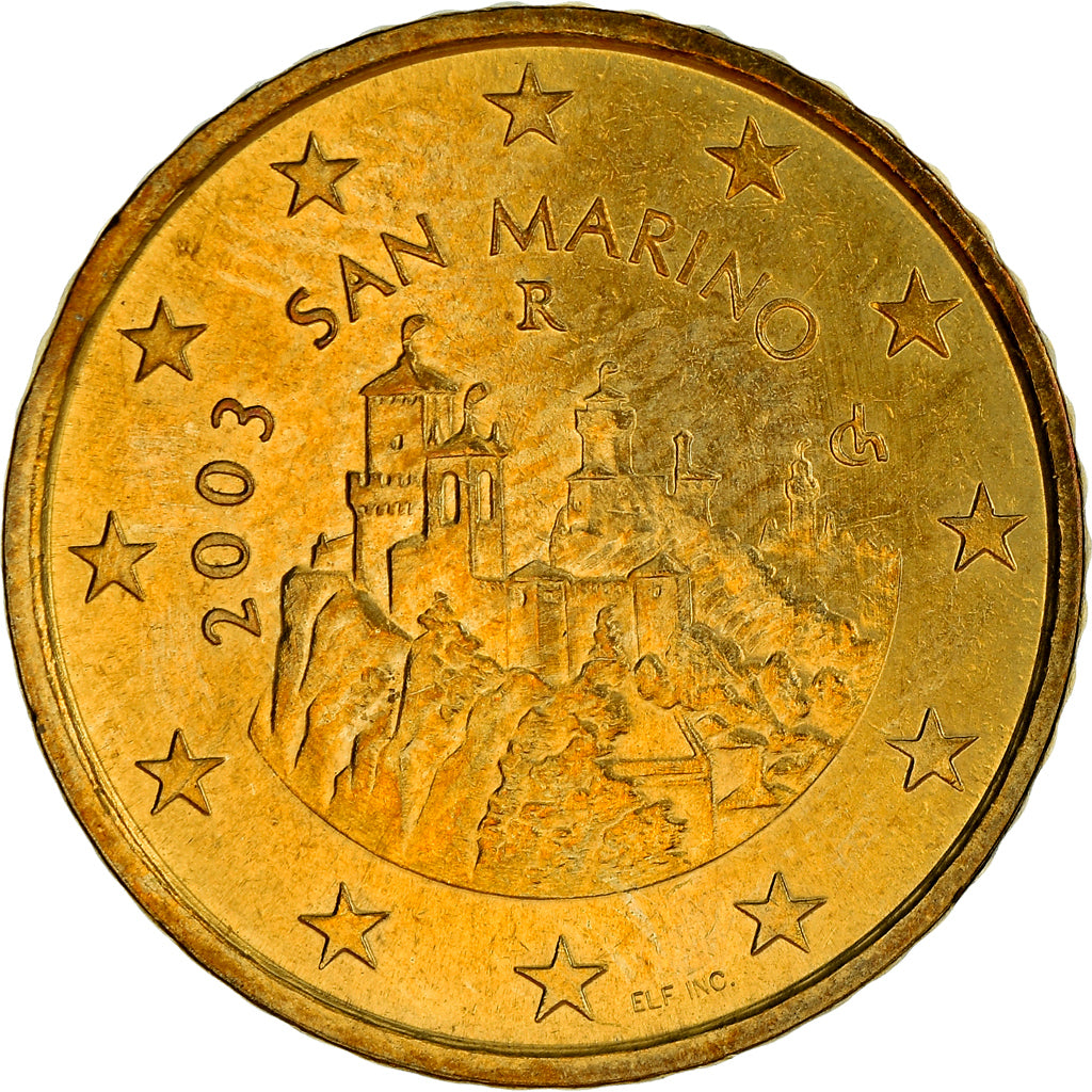San Marino, 50 Euro Cent, 2003, Rome, FDC, Latón, KM:445