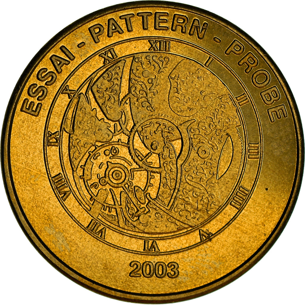 Suiza, Fantasy euro patterns, 50 Euro Cent, 2003, FDC, Latón