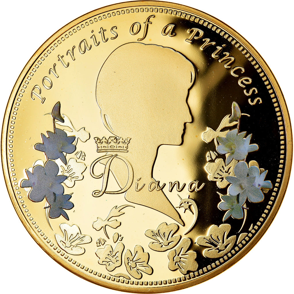 Reino Unido, Medal, Portraits de la Princesse Diana, MS(60-62), Cobre Dourado