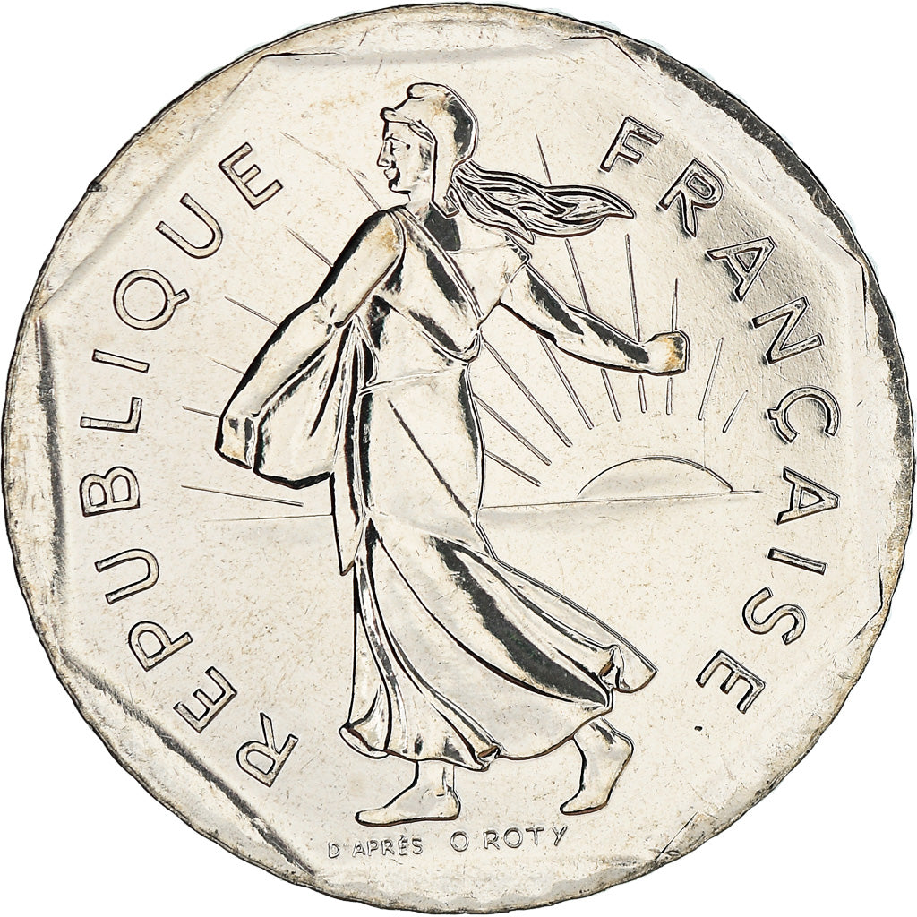 Munten, Frankrijk, Semeuse, 2 Francs, 2001, Paris, BU, FDC, Nickel, KM:942.1