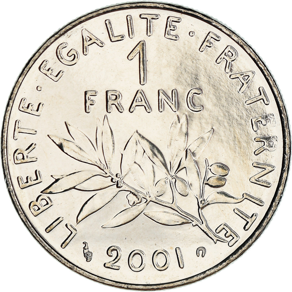 Moneta, Francia, Semeuse, Franc, 2001, Paris, BU, FDC, Nichel, KM:925.1