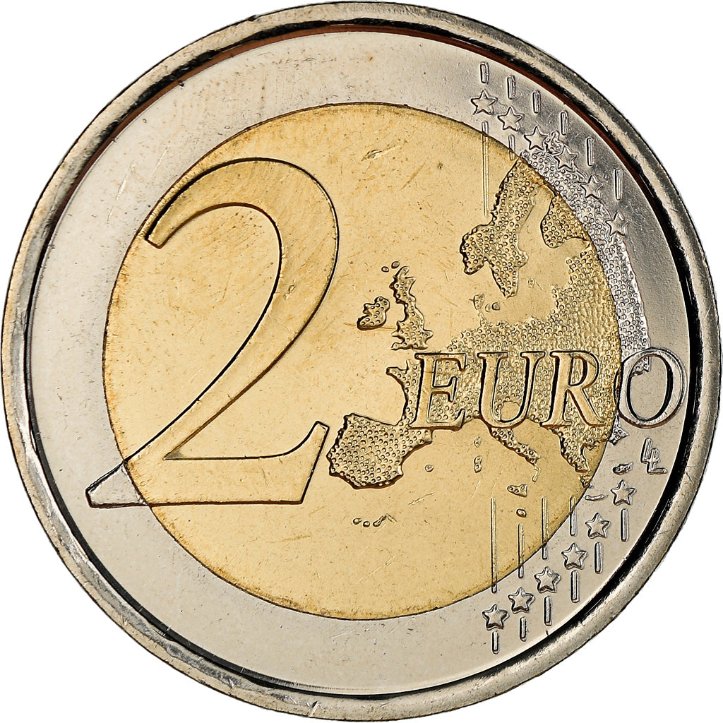 España, 2 Euro, 10 years euro, 2012, Madrid, SC, Bimetálico, KM:1252