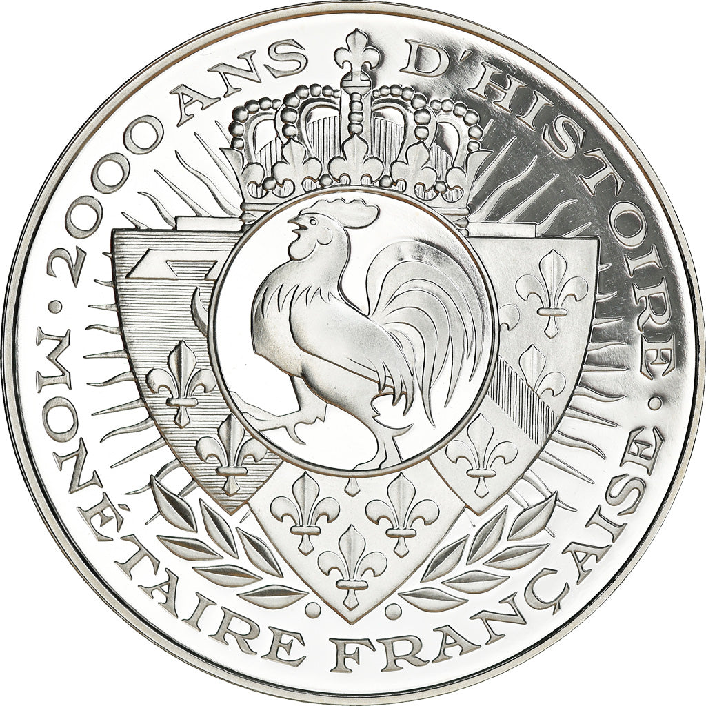 France, Medal, Histoire Monétaire, Franc Semeuse, De Gaulle, MS(65-70), Silver