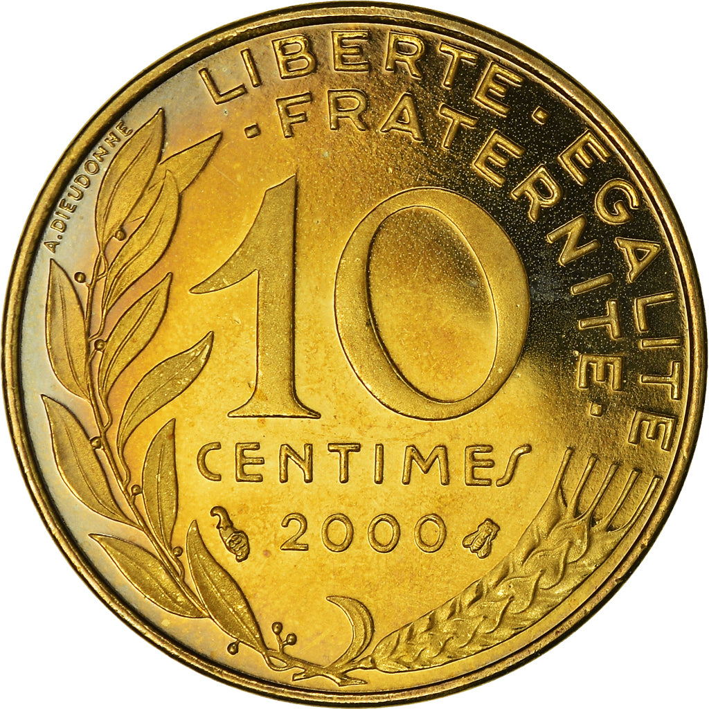 Coin, France, Marianne, 10 Centimes, 2000, Paris, Proof / BE, MS(65-70)
