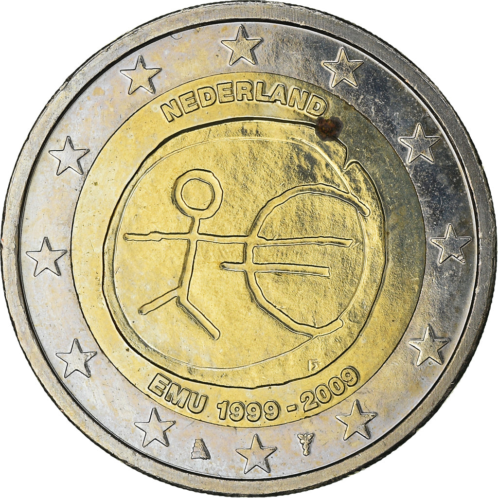 Países Baixos, 2 Euro, 2009, MS(63), Bimetálico, KM:281