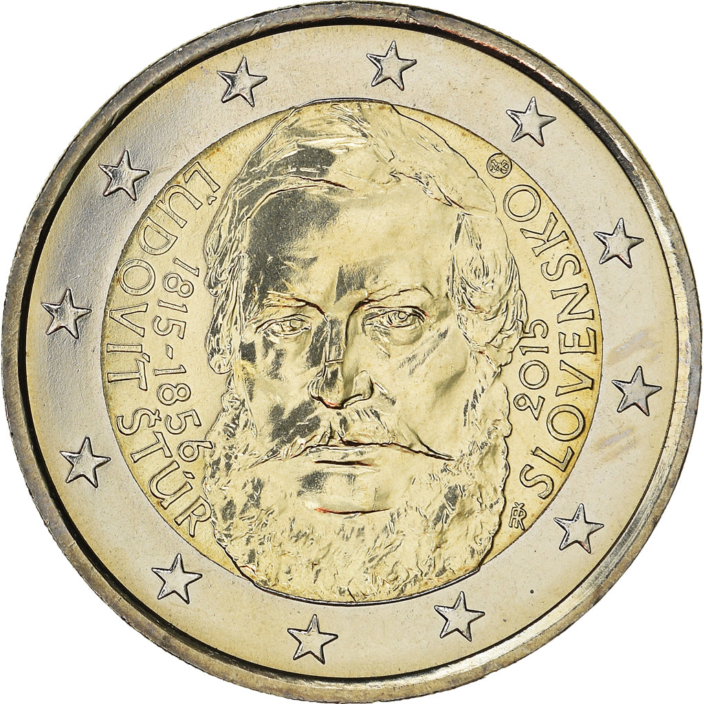 Slovacchia, 2 Euro, Ludovit Stur, 2015, Kremnica, SPL, Bi-metallico