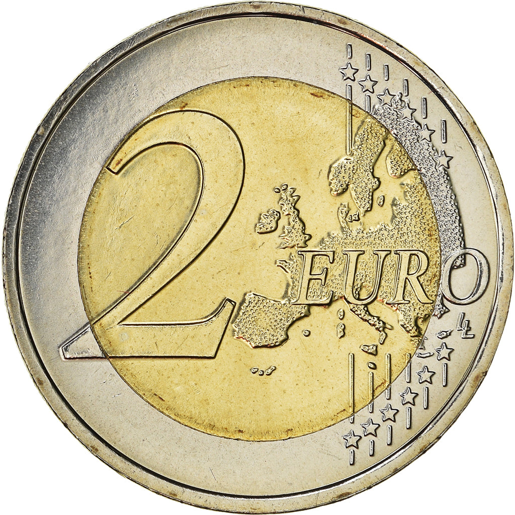 France, 2 Euro, Paix, 2015, MS(63), Bi-Metallic