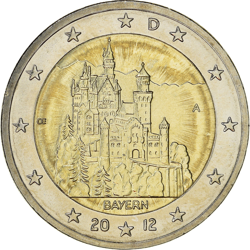 Federale Duitse Republiek, 2 Euro, BAYERN, 2012, Berlin, UNC-, Bi-Metallic