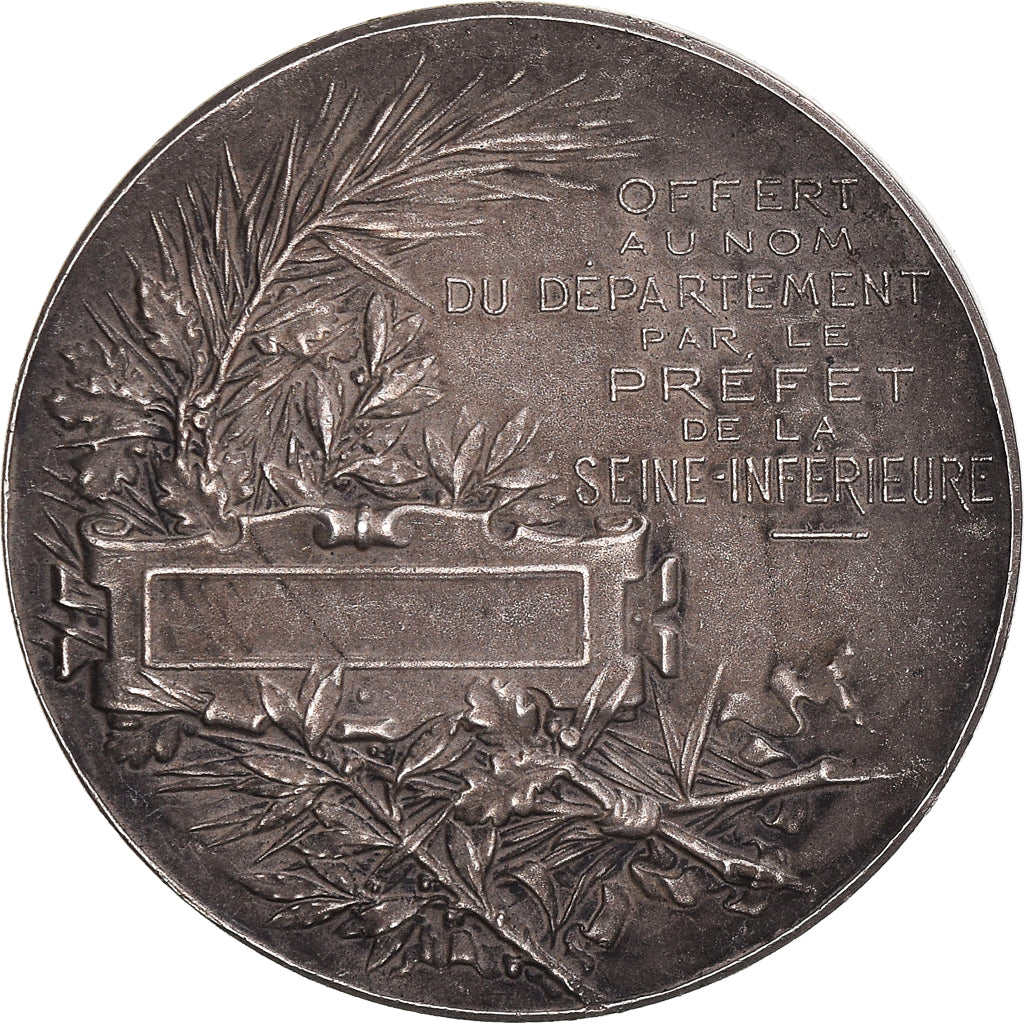 France, Medal, Préfet de la Seine-Inférieure, Politics, Roty, AU(55-58)