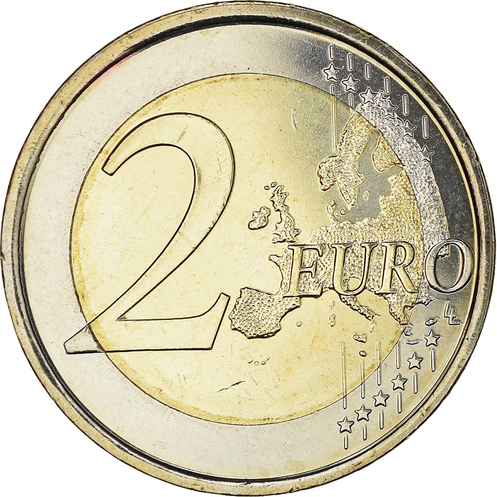Spain, 2 Euro, Parc Guell, 2014, Madrid, MS(63), Bi-Metallic