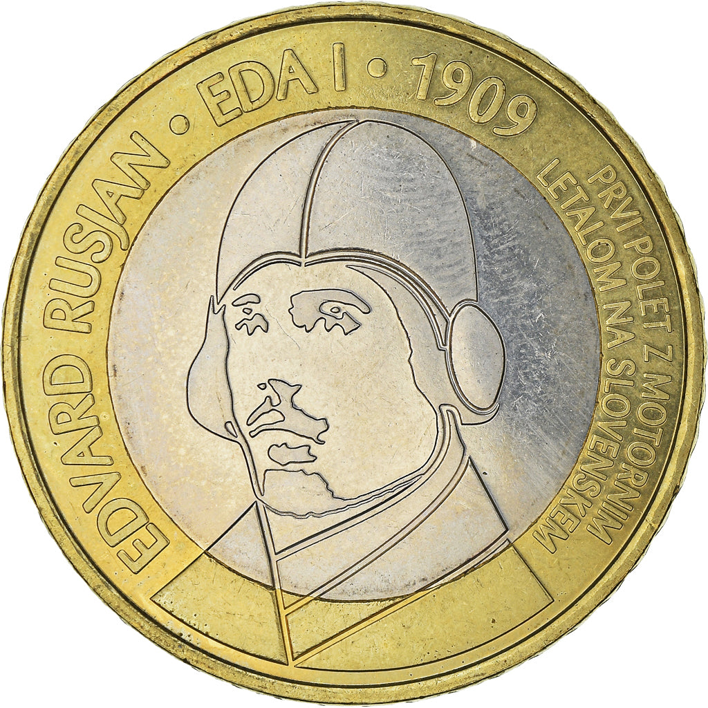 Slovenië, 3 Euro, Premier vol au dessus de la Slovénie, 2009, Vantaa, PR+