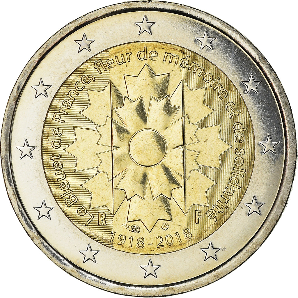 France, 2 Euro, Le Bleuet de France, 2018, Paris, SPL, Bimétallique