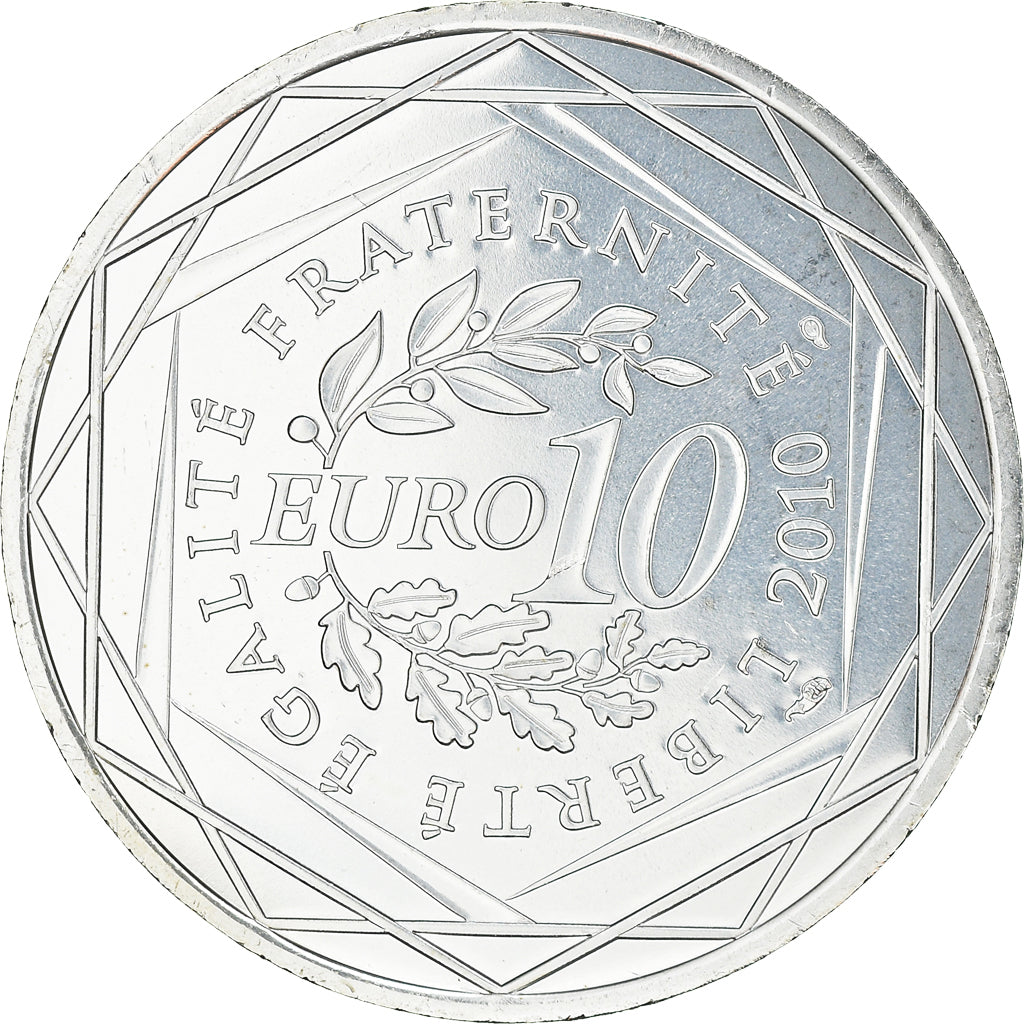 France, 10 Euro, Picardie, 2010, MS(63), Silver