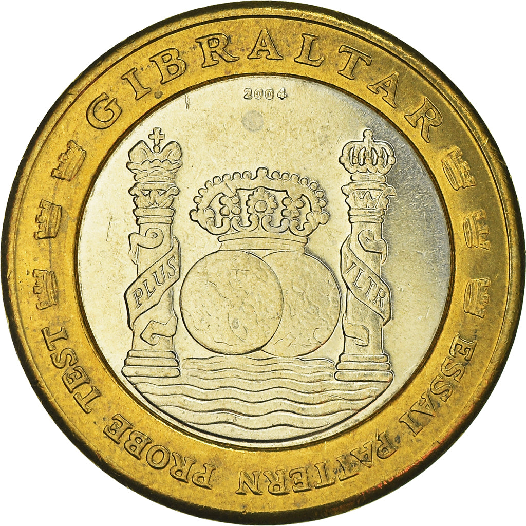 Gibraltar, Fantasy euro patterns, Euro, 2004, MS(65-70), Bi-Metallic