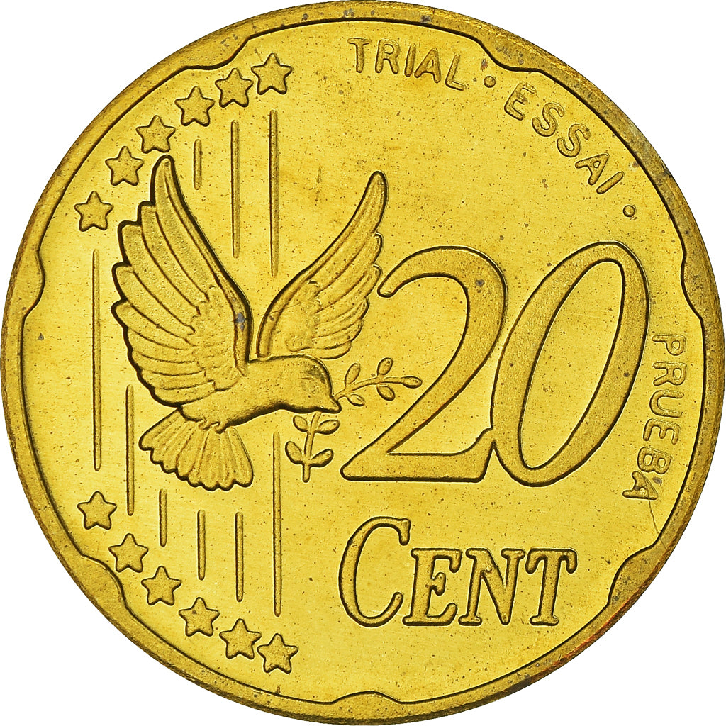 United Kingdom, Fantasy euro patterns, 20 Euro Cent, 2002, Proof, MS(65-70)