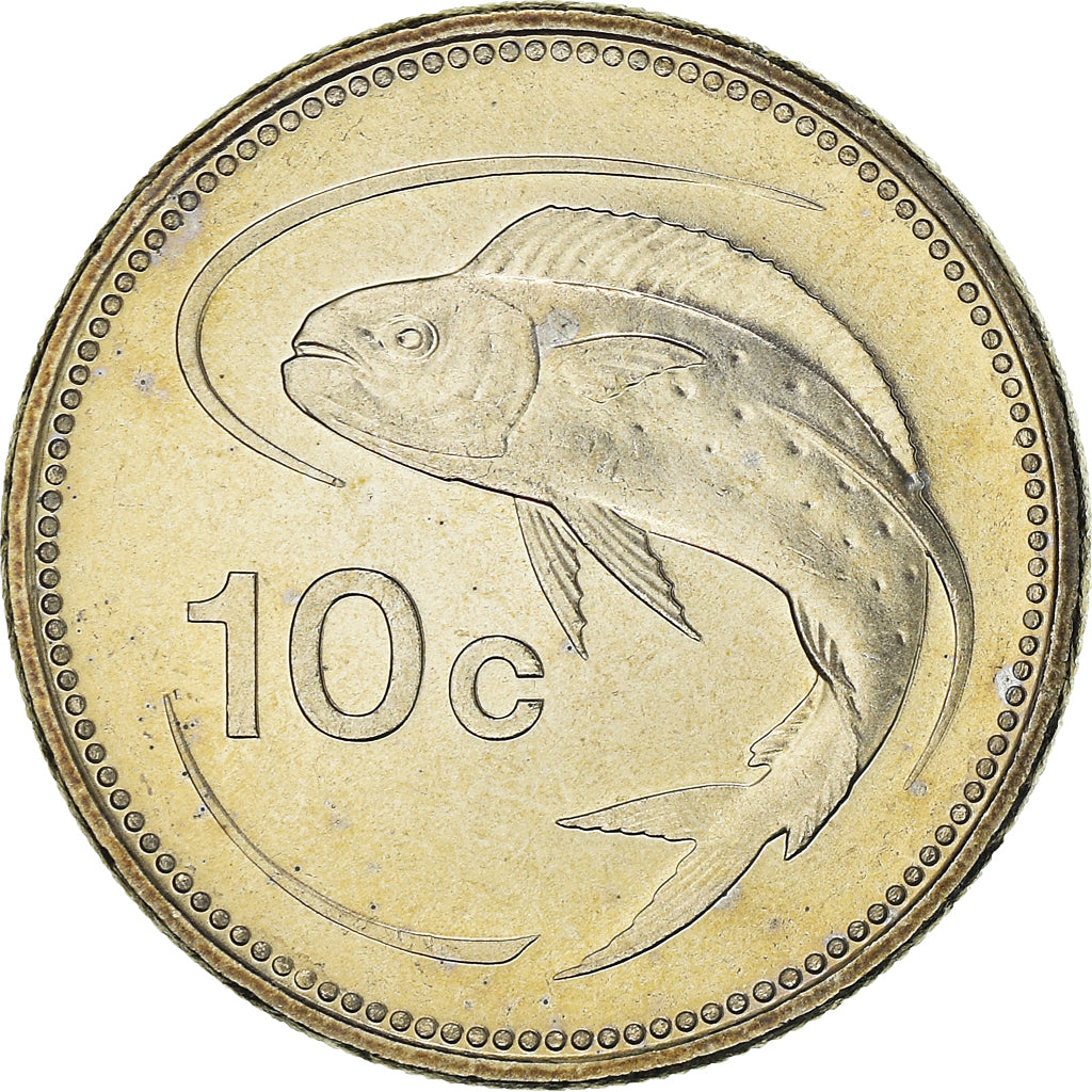 Coin, Malta, 10 Cents, 1998, MS(60-62), Copper-nickel, KM:96