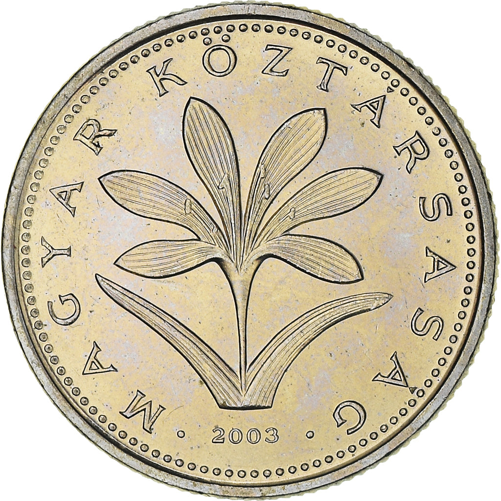 Coin, Hungary, 2 Forint, 2003, MS(60-62), Copper-nickel, KM:693