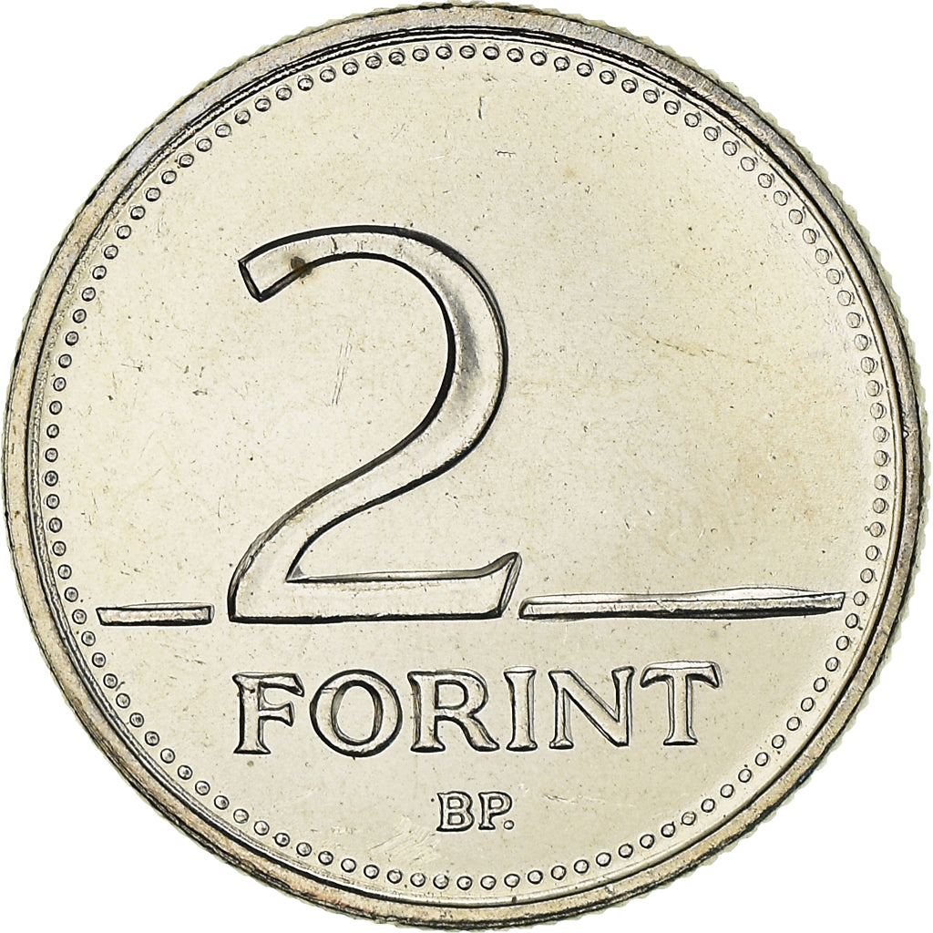 Coin, Hungary, 2 Forint, 2003, MS(60-62), Copper-nickel, KM:693