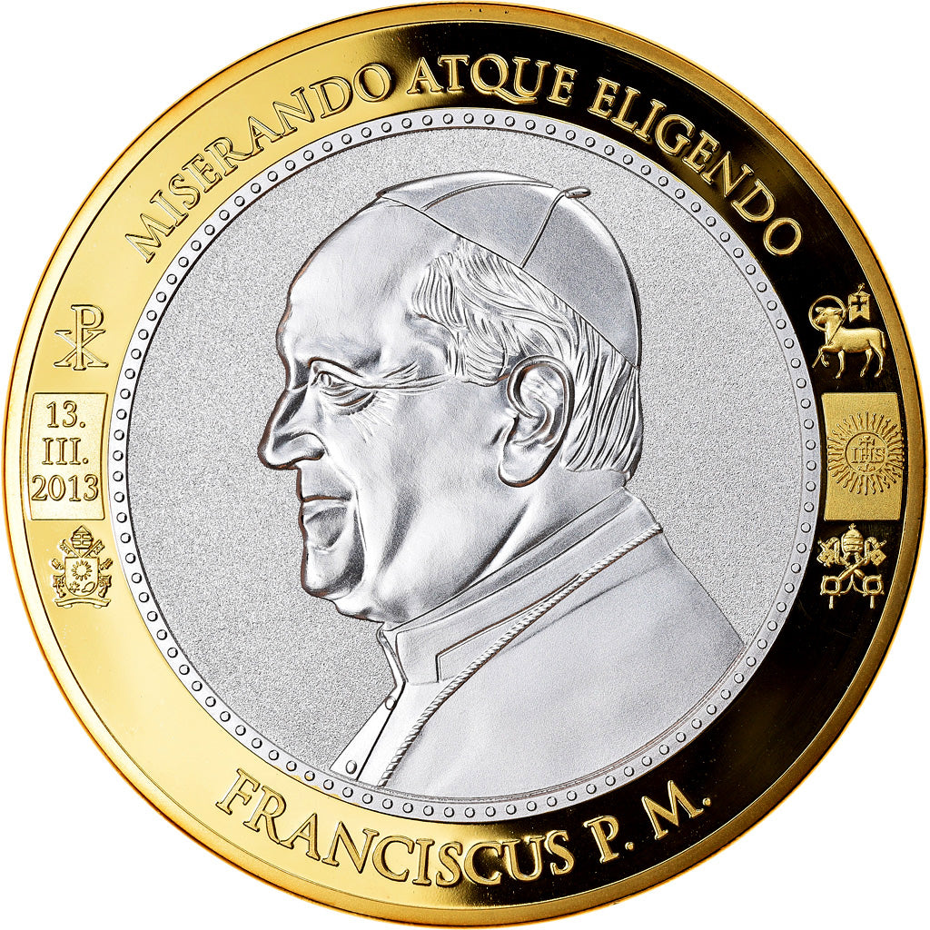 Vatican, Médaille, Le Pape François, 2013, FDC, Copper Gilt