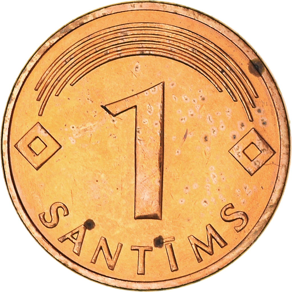 Coin, Latvia, Santims, 2003, Vantaa, MS(63), Copper Clad Steel, KM:15