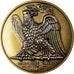 França, Medal, L'Empereur Napoléon Abdique, Denon, Nova cunhagem, MS(65-70)