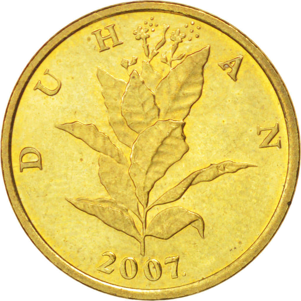 Coin, Croatia, 10 Lipa, 2007, MS(63), Brass plated steel, KM:6