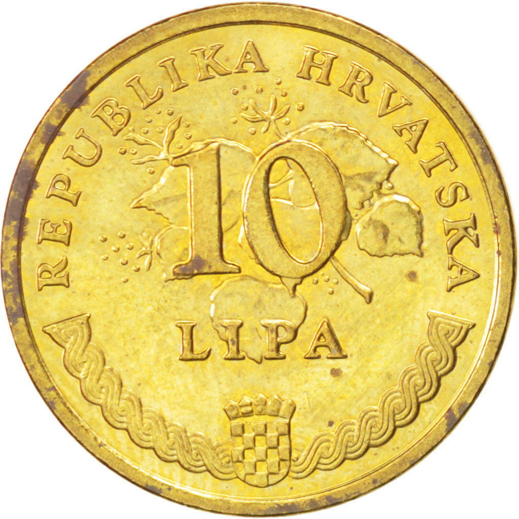Coin, Croatia, 10 Lipa, 2007, MS(63), Brass plated steel, KM:6