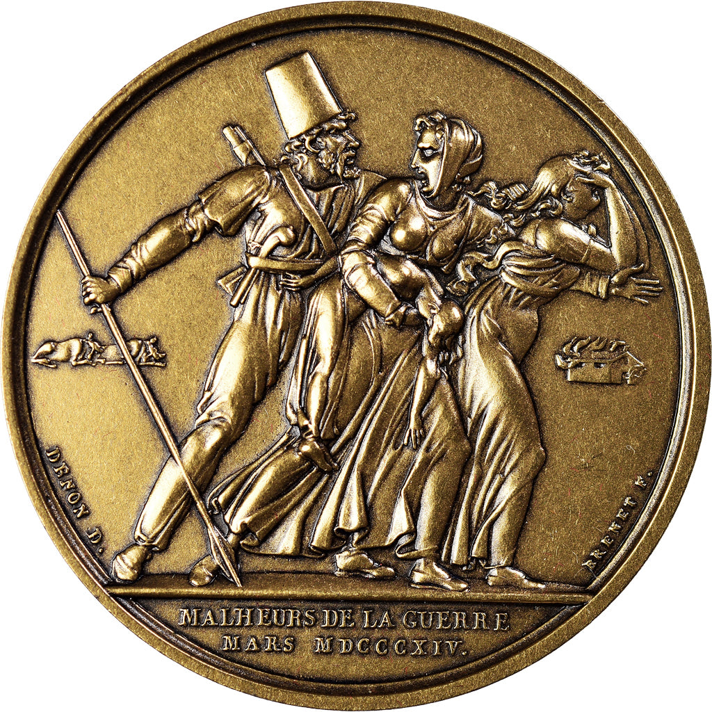 França, Medal, Napoléon Ier, Malheurs de la Guerre, Denon, MS(64), Bronze