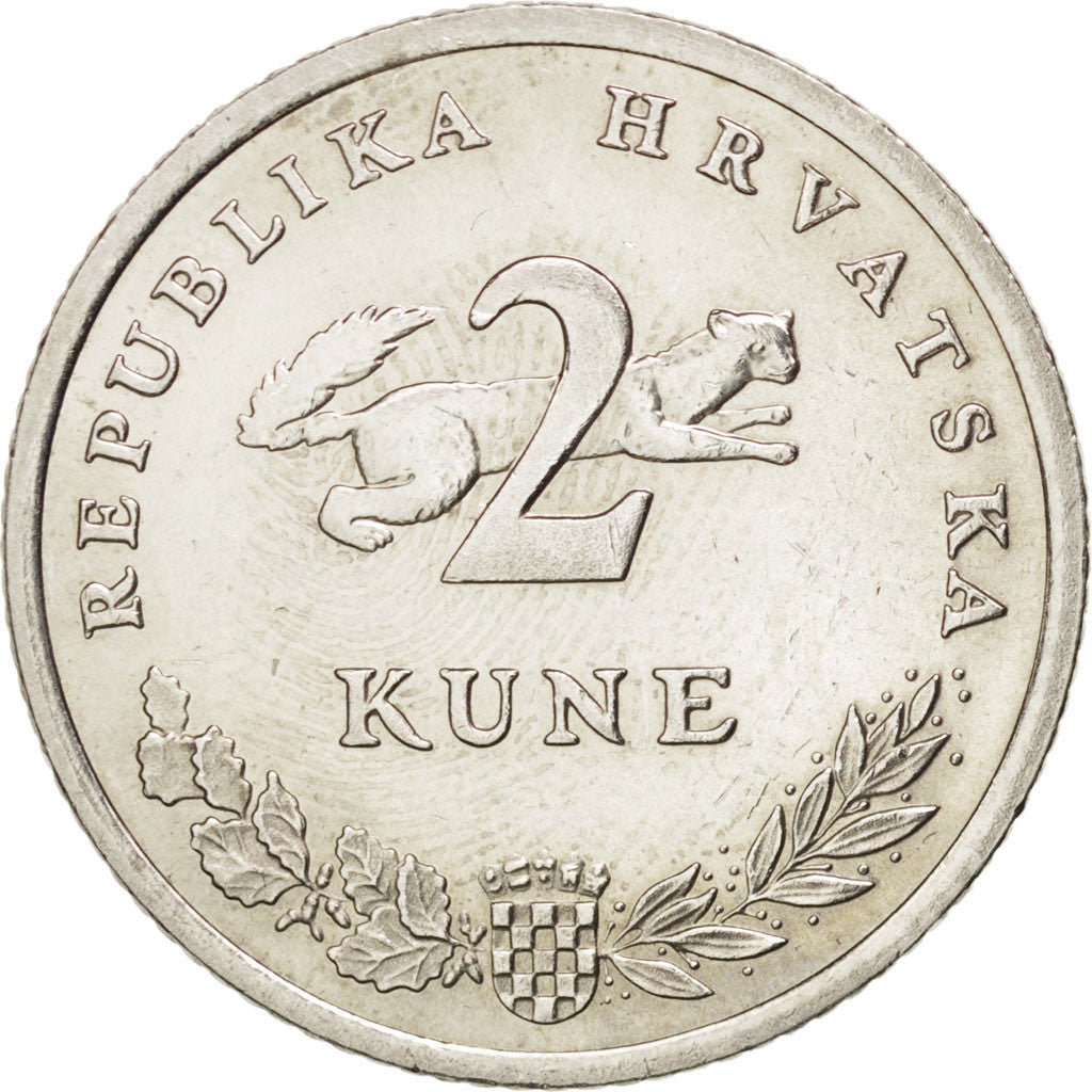 Coin, Croatia, 2 Kune, 2007, MS(63), Copper-Nickel-Zinc, KM:10