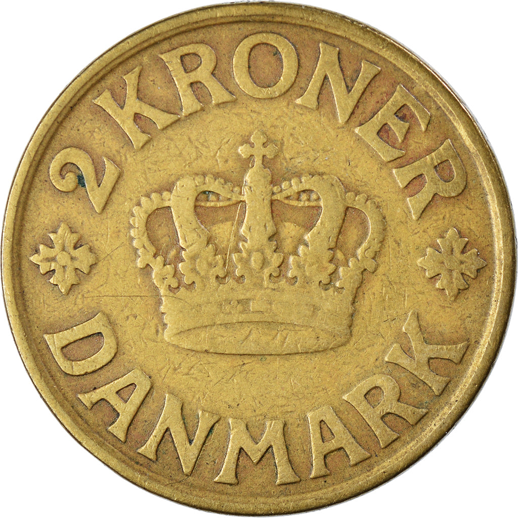 Coin, Denmark, Christian X, 2 Kroner, 1925, Copenhagen, AU(50-53)