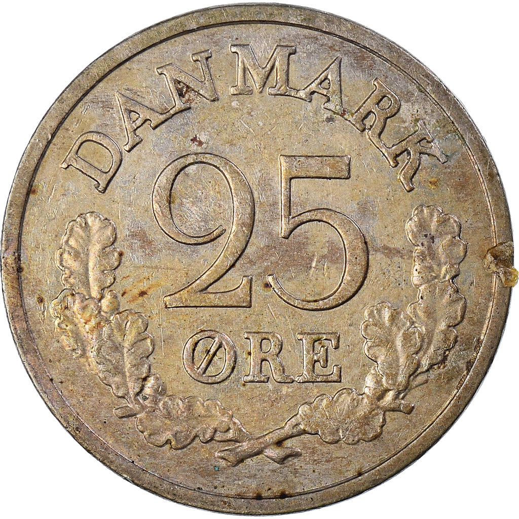 Coin, Denmark, Frederik IX, 25 Öre, 1961, Copenhagen, VF(20-25), Copper-nickel