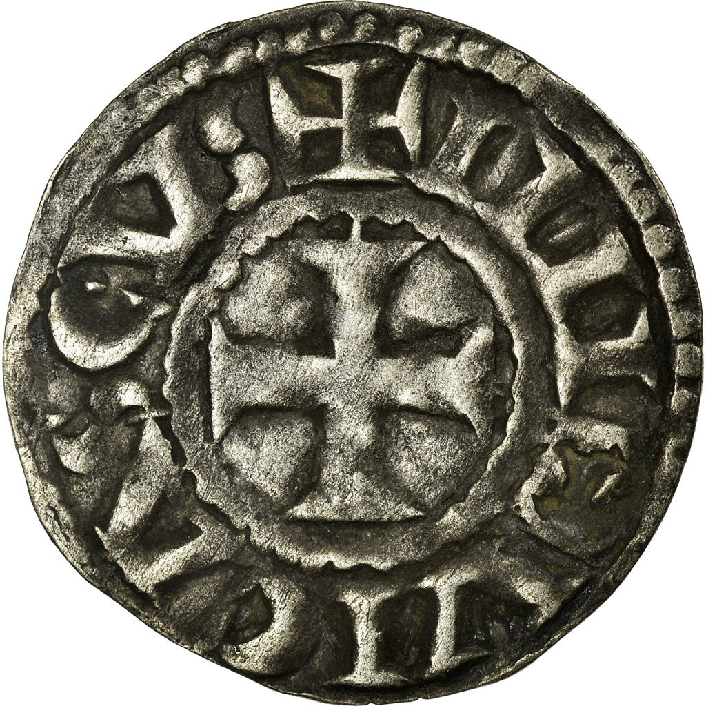 Coin, France, Denarius, Limoges, AU(50-53), Silver, Boudeau:389