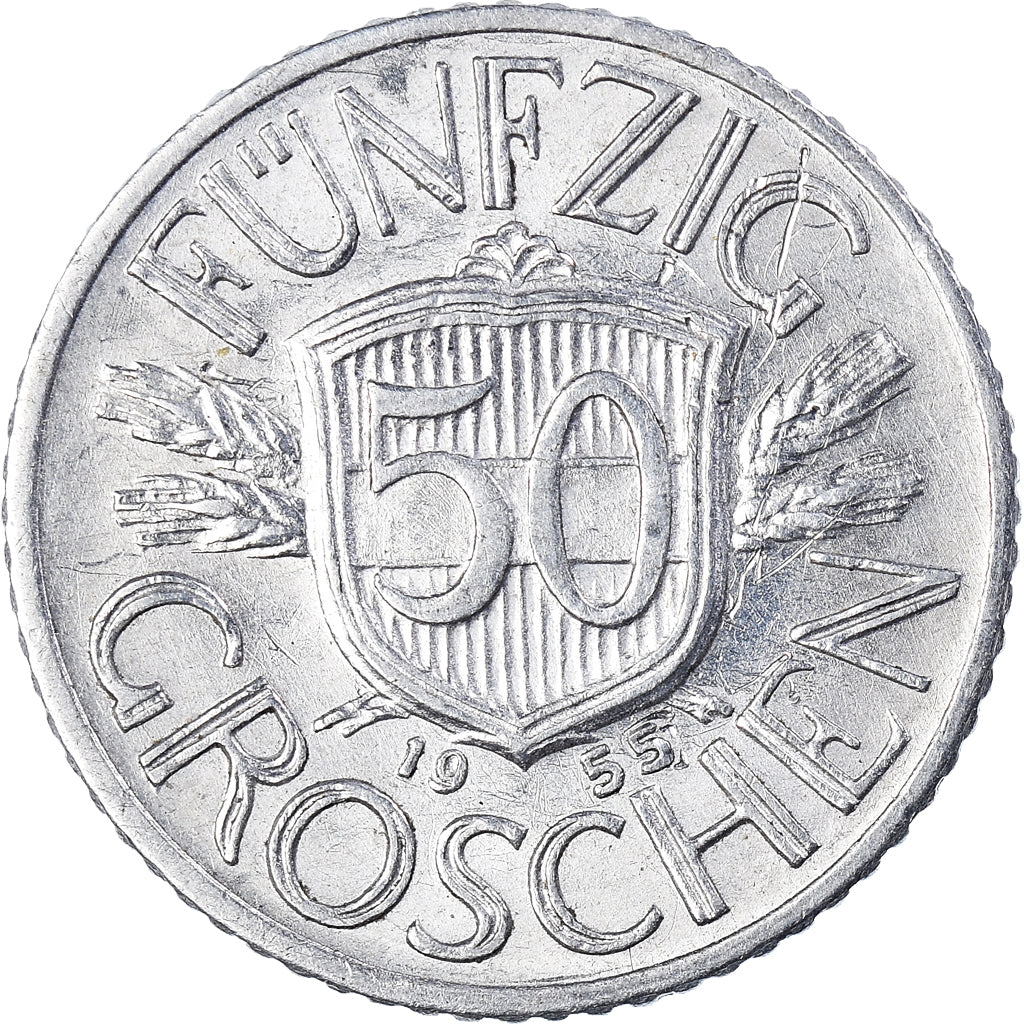 Monnaie, Autriche, 50 Groschen, 1955, TTB+, Aluminium, KM:2870