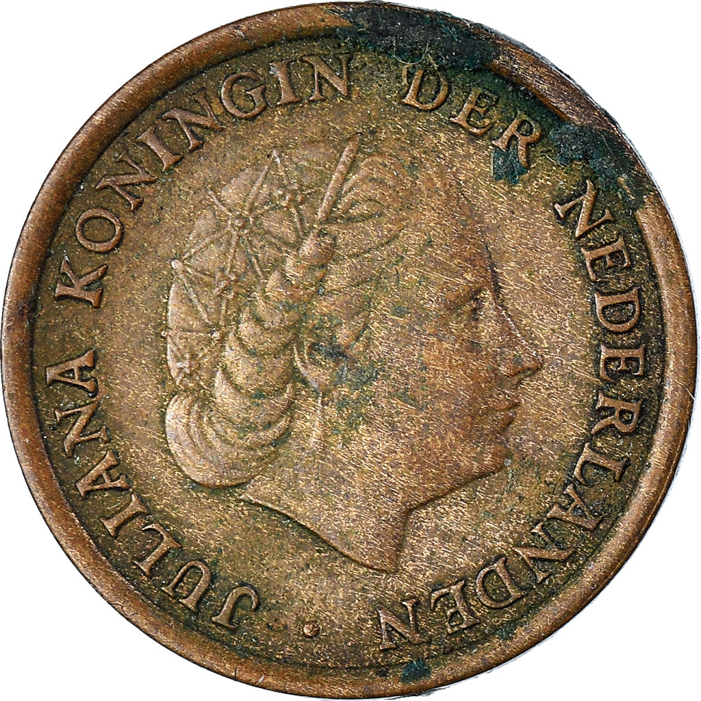 Coin, Netherlands, Juliana, Cent, 1962, VF(30-35), Bronze, KM:180