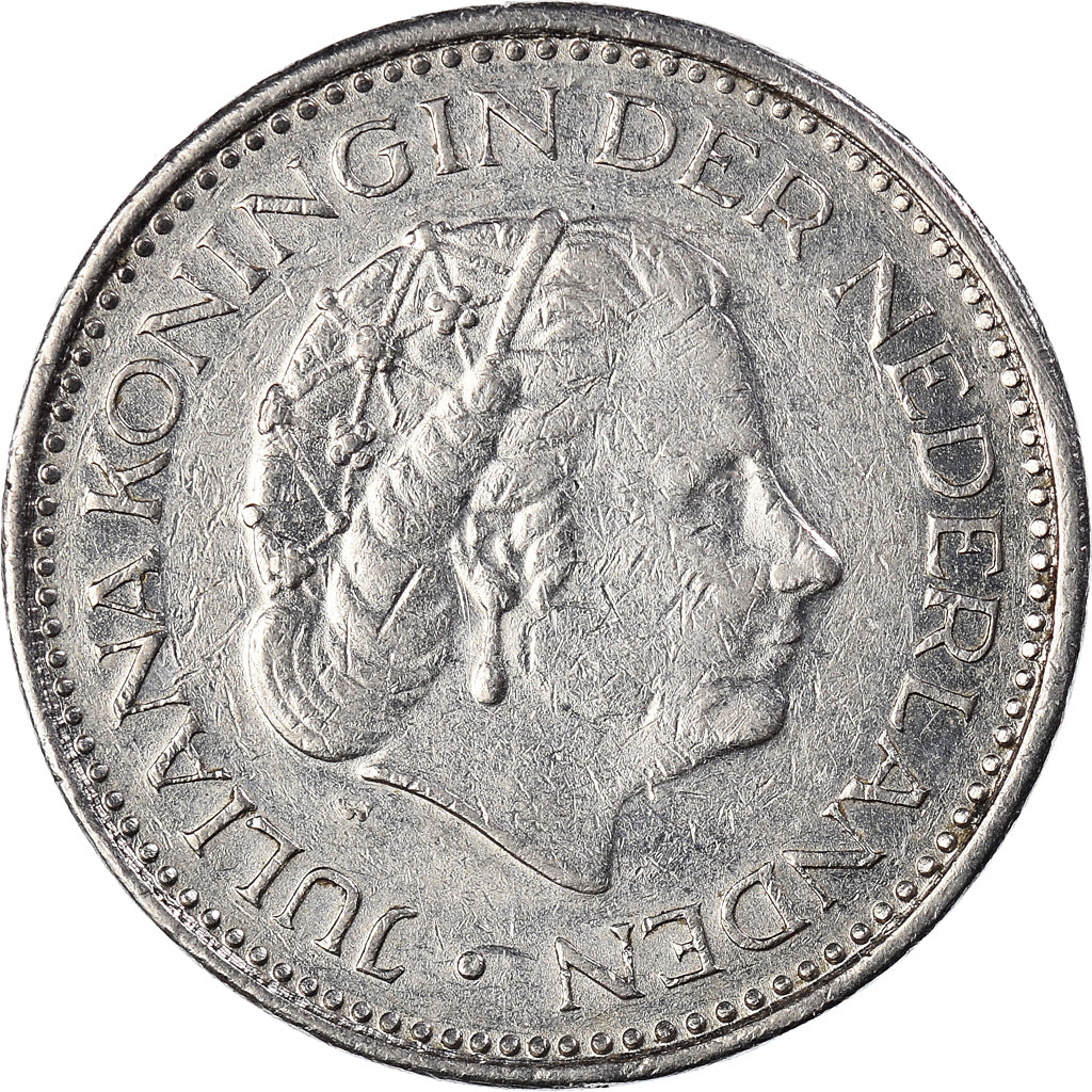 Coin, Netherlands, Juliana, Gulden, 1977, VF(20-25), Nickel, KM:184a