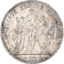 Coin, France, Hercule, 5 Francs, 1876, Paris, VF(30-35), Silver, KM:820.1