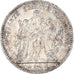 Moneda, Francia, Hercule, 5 Francs, 1876, Paris, BC+, Plata, KM:820.1