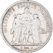 Moneta, Francia, Hercule, 5 Francs, 1848, Paris, MB+, Argento, KM:756.1