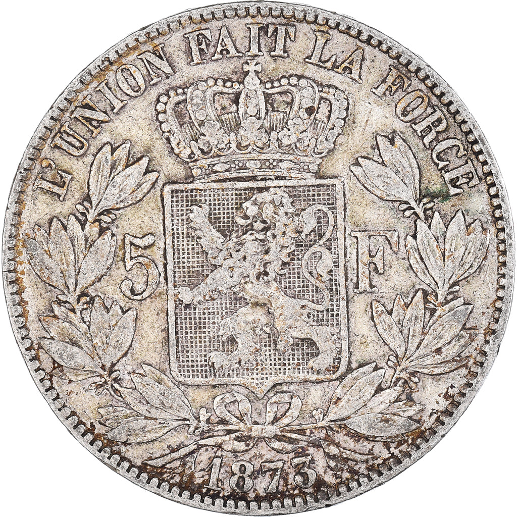 Coin, Belgium, Leopold II, 5 Francs, 5 Frank, 1873, VF(30-35), Silver, KM:24