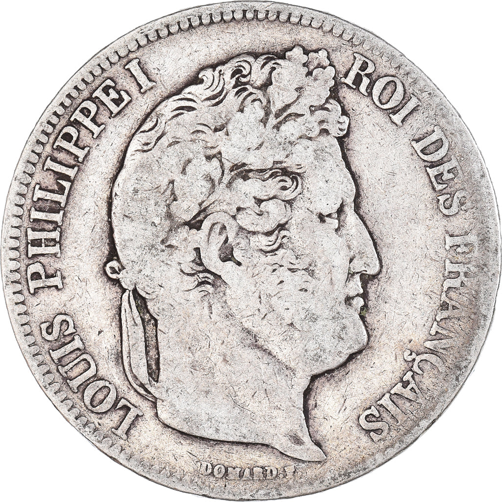 Coin, France, Louis-Philippe, 5 Francs, 1835, Lyon, VF(30-35), Silver, KM:749.4