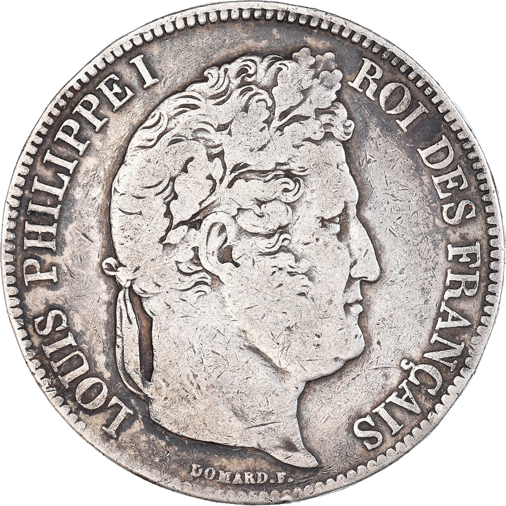 Coin, France, Louis-Philippe, 5 Francs, 1834, Paris, VF(30-35), Silver