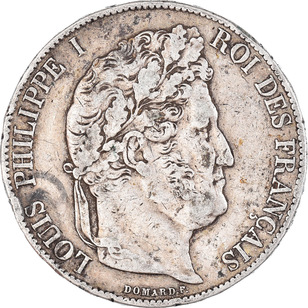Moneda, Francia, Louis-Philippe, 5 Francs, 1847, Paris, MBC+, Plata, KM:749.1