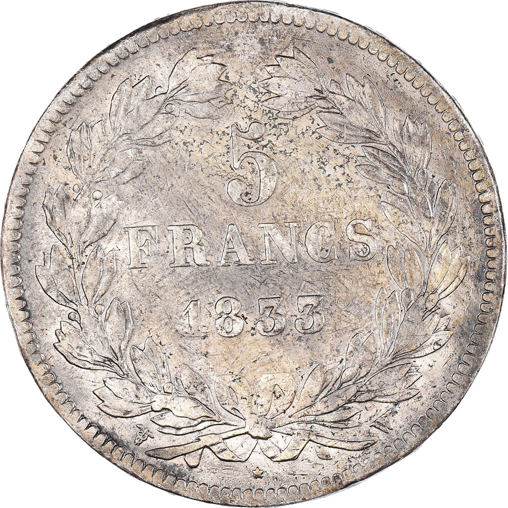 Münze, Frankreich, Louis-Philippe, 5 Francs, 1833, Lille, S, Silber, KM:749.13